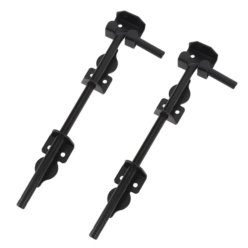 12 Inch Heavy Duty Carbon Steel Ground Drop Gate Latch With Rust Resistant Black Finish For Secure Double Yard Fence Doors Crafted For Rock Solid Hold And Zero Hassle Setup Daily