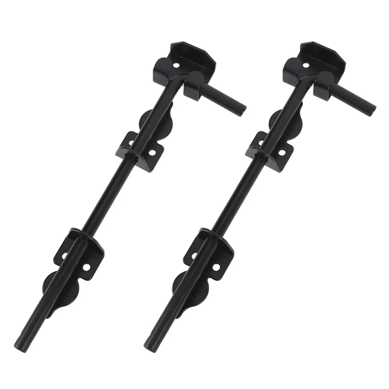 12 Inch Heavy Duty Carbon Steel Ground Drop Gate Latch With Rust Resistant Black Finish For Secure Double Yard Fence Doors Crafted For Rock Solid Hold And Zero Hassle Setup Daily