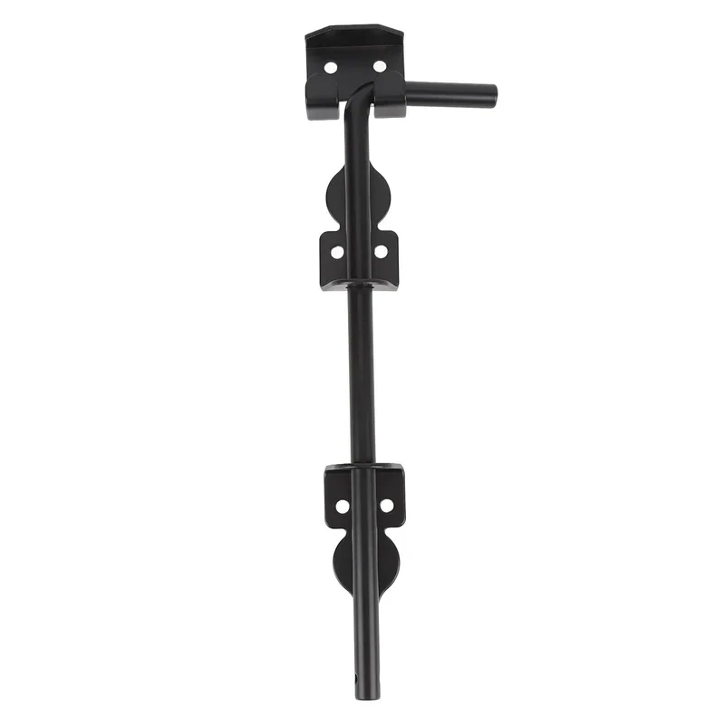 12 Inch Heavy Duty Carbon Steel Ground Drop Gate Latch With Rust Resistant Black Finish For Secure Double Yard Fence Doors Crafted For Rock Solid Hold And Zero Hassle Setup Daily