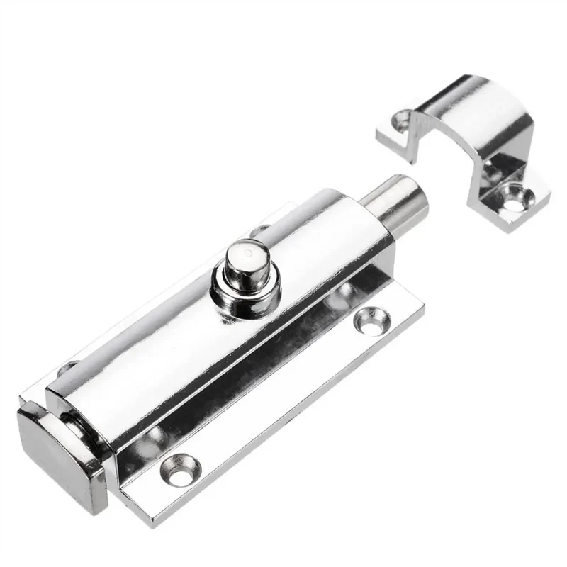 Heavy Duty Sliding Door Lock Bolt Featuring Smooth Gliding Gate Latch Crafted Thick And Tough From Zinc Alloy Security Hardware For Rugged Entryway Doors Top Shelf Quality Guaranteed