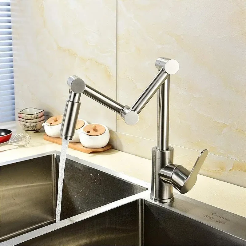 Dead On High Arc Kitchen Faucet With Smooth Pull Down Sprayer Lead Free 304 Stainless Steel Three Sixty Degree Swivel Brushed Finish Contemporary Sink Mixer Game Changer For Any Kitchen