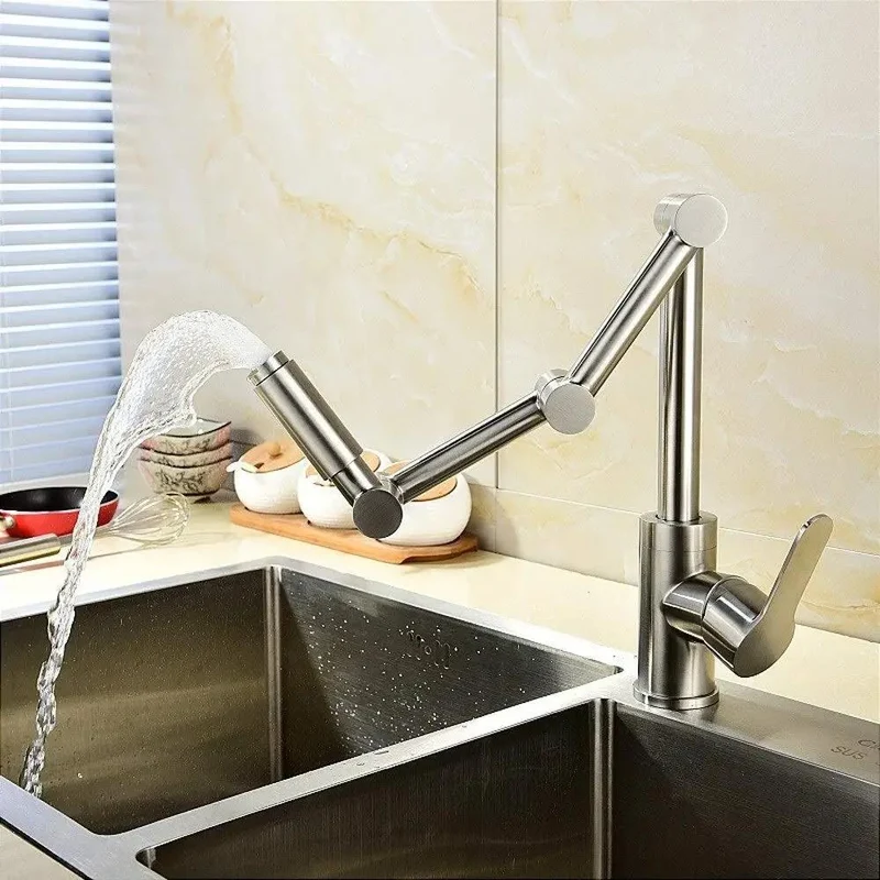 Dead On High Arc Kitchen Faucet With Smooth Pull Down Sprayer Lead Free 304 Stainless Steel Three Sixty Degree Swivel Brushed Finish Contemporary Sink Mixer Game Changer For Any Kitchen