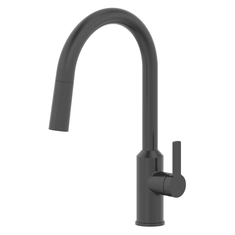 Rock Solid Matte Black Kitchen Sink Faucet With Integrated Purified Water Filter High Flow Pull Down Sprayer For Busy Home Chefs And Fast Dishwashing Routines
