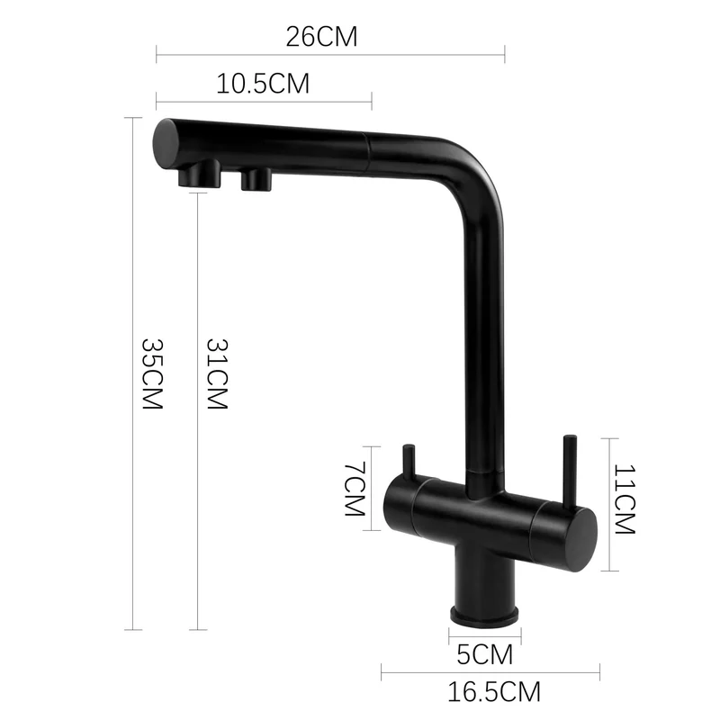 Top Rated 3 Way Kitchen Faucet With Pull Down Sprayer And Heavy Duty Swivel Spout Packed With Built In Water Filter For Crisp Drinking Water Plus Zero Hassle 360 Rotation And Sturdy Chrome Finish For Ultimate Sink Setup Ease