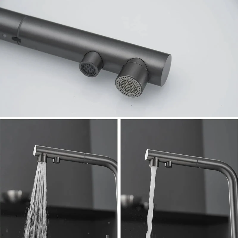 Top Rated 3 Way Kitchen Faucet With Pull Down Sprayer And Heavy Duty Swivel Spout Packed With Built In Water Filter For Crisp Drinking Water Plus Zero Hassle 360 Rotation And Sturdy Chrome Finish For Ultimate Sink Setup Ease