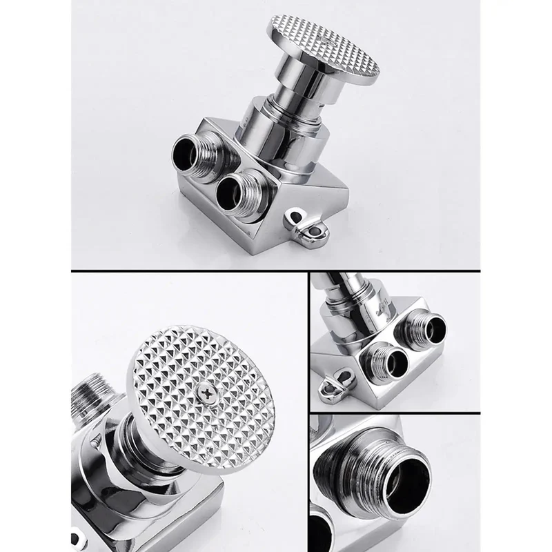 Heavy Duty Copper Foot Pump Kitchen Faucet With Hands Free Foot Control Switch And Flexible Braided Hose For Easy No Touch Water Flow And Spotless Cooking Tasks Make Chores A Breeze