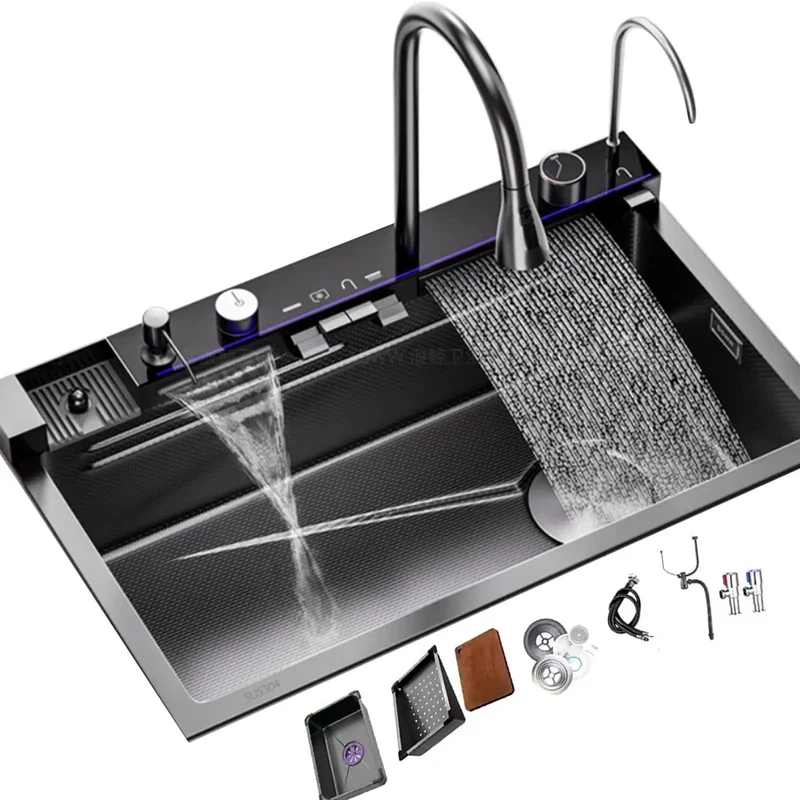 Slick Black Stainless Steel Kitchen Faucet Hella Durable Honeycomb Coated Oil Water Resistant Easy Clean Integrated Sink Setup Modern Cooking Straight Up Quality Top Shelf Performance