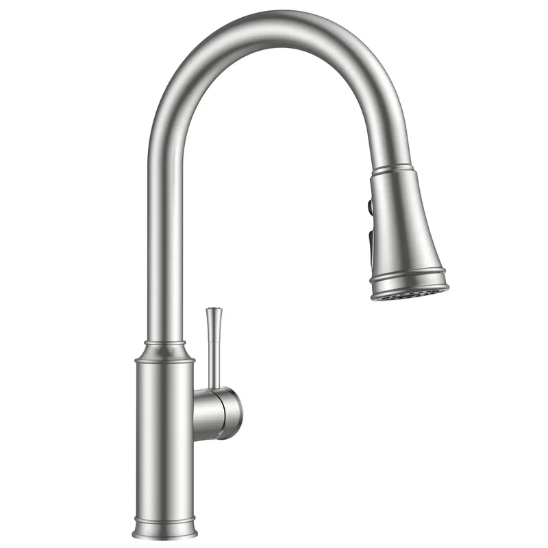 Top Notch Kitchen Sink Faucet With Pull Down Sprayer Delivering A Slick Vintage Vibe And Solid Lead Free Stainless Steel Build For Zero Drip Performance And Serious Water Savings All Day Long