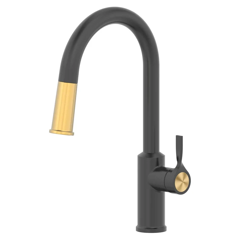 Premium Kitchen Sink Faucet With Built In Water Filter Slick Spot Free Brushed Brass And Matte Black Heavy Duty Build Quick Connect Tech Straight Fire Performance You Gonna Really Love