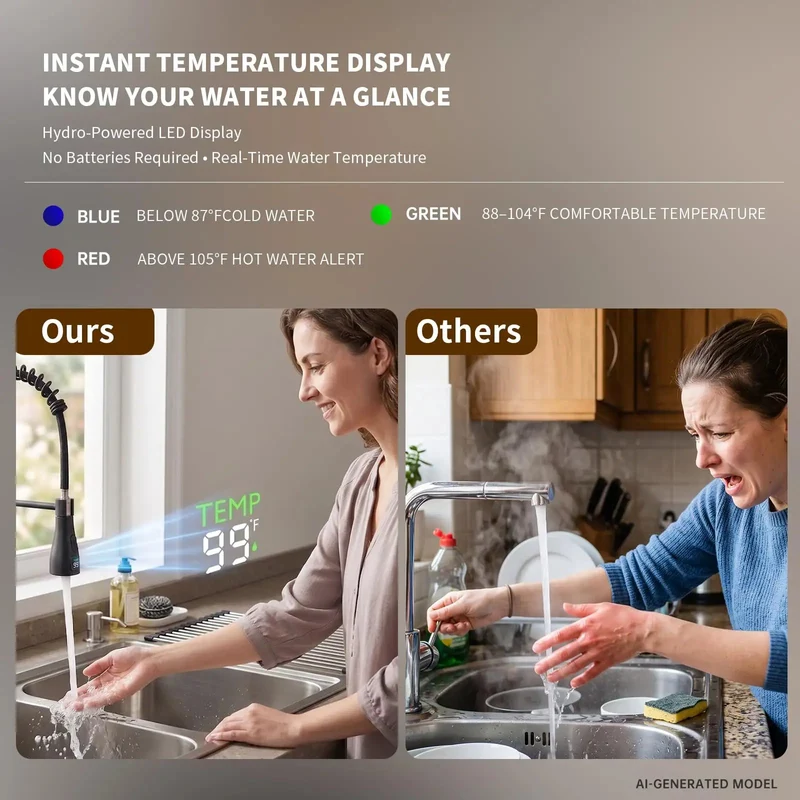 Commercial Grade Kitchen Workstation Faucet With Built In Glass Rinser And Sensor Led Cup Cleaner Pull Down Sprayer High Arc Profile Built Like A Tank Slick Finish Zero Hassle Install For Home Bars
