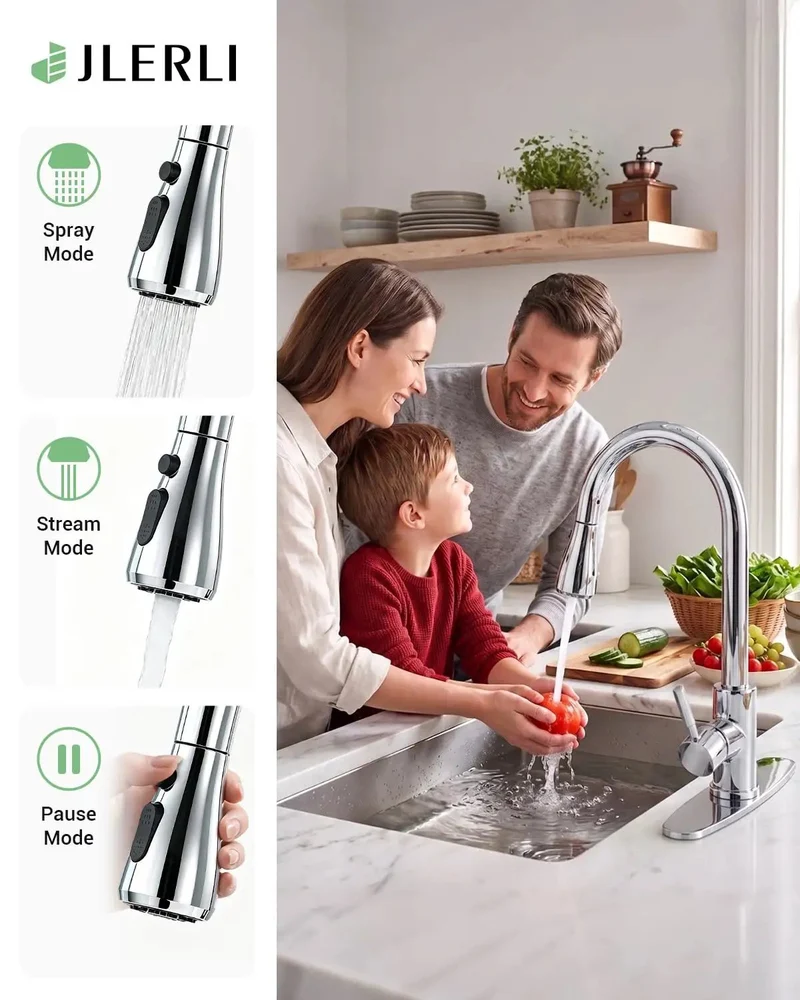 Smooth Operator Kitchen Faucet With Pull Down Sprayer In Brushed Nickel Featuring 3 Modes And A Slick 21 Inch Reach 360 Swivel For Ultimate Sink Coverage Perfect For Rv And Bar Setups You Will Love This Bad Boy For Years