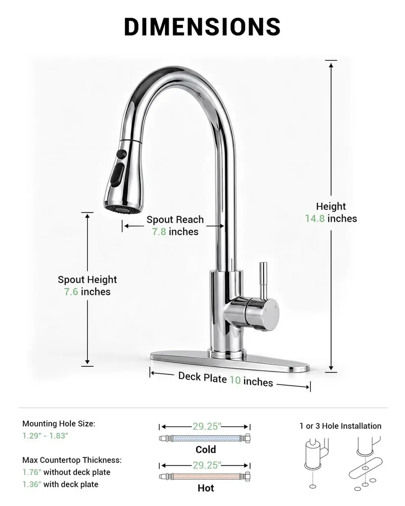 Smooth Operator Kitchen Faucet With Pull Down Sprayer In Brushed Nickel Featuring 3 Modes And A Slick 21 Inch Reach 360 Swivel For Ultimate Sink Coverage Perfect For Rv And Bar Setups You Will Love This Bad Boy For Years