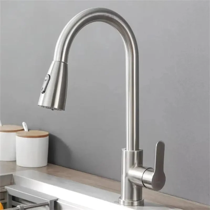 Black Pull Out Shower Faucet Workhorse With Flex Hose Deck Mounted Spray Nozzle Constructed From Sturdy Brass And Stainless Steel With Ceramic Cartridge For a Drip Free Seal And Long Lasting Corrosion Resistance