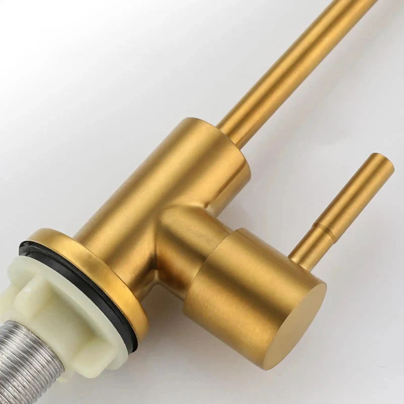 Slick Gold Stainless Steel Drinking Water Filter Purifier Faucet for Kitchen Sink Bullyproof Rust Resistant No Sweat Easy Drill Install Pro Grade Tap for Healthy Family Sip Sweet Upgrade
