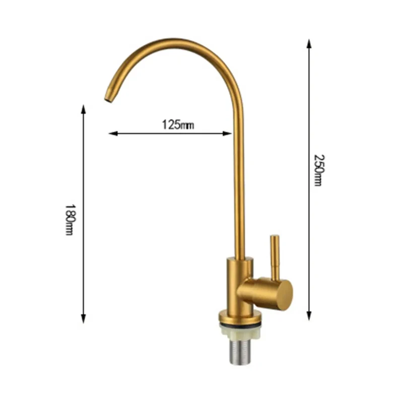 Slick Gold Stainless Steel Drinking Water Filter Purifier Faucet for Kitchen Sink Bullyproof Rust Resistant No Sweat Easy Drill Install Pro Grade Tap for Healthy Family Sip Sweet Upgrade