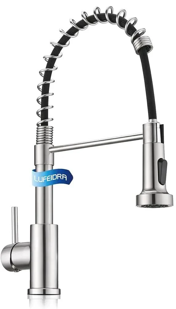 Rad Brushed Nickel Kitchen Faucet With Rock Solid Build And Sleek Pull Down Sprayer To Level Up Your Sink Game And Keep The Flow Fresh For All Your Cooking Hustle.