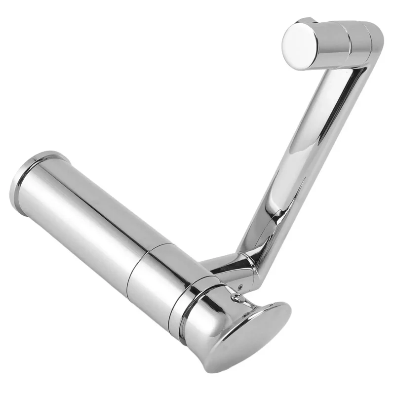 Slick Metal Crossbar Kitchen Sink Faucet With Detachable Spray Hose Single Hole Basin Tap Featuring Spacious Storage Shelf For Low Stress Daily Washing
