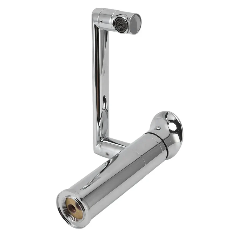 Slick Metal Crossbar Kitchen Sink Faucet With Detachable Spray Hose Single Hole Basin Tap Featuring Spacious Storage Shelf For Low Stress Daily Washing