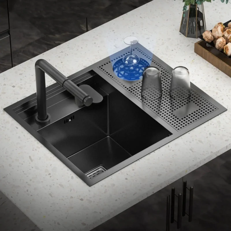 Top Notch Stainless Steel Kitchen Sink Faucet With Slick Pull Down Sprayer No Hassle Setup Durable Hot Cold Mixer Tap Snug Fit Design Legit Quality Build Perfect For Any Home