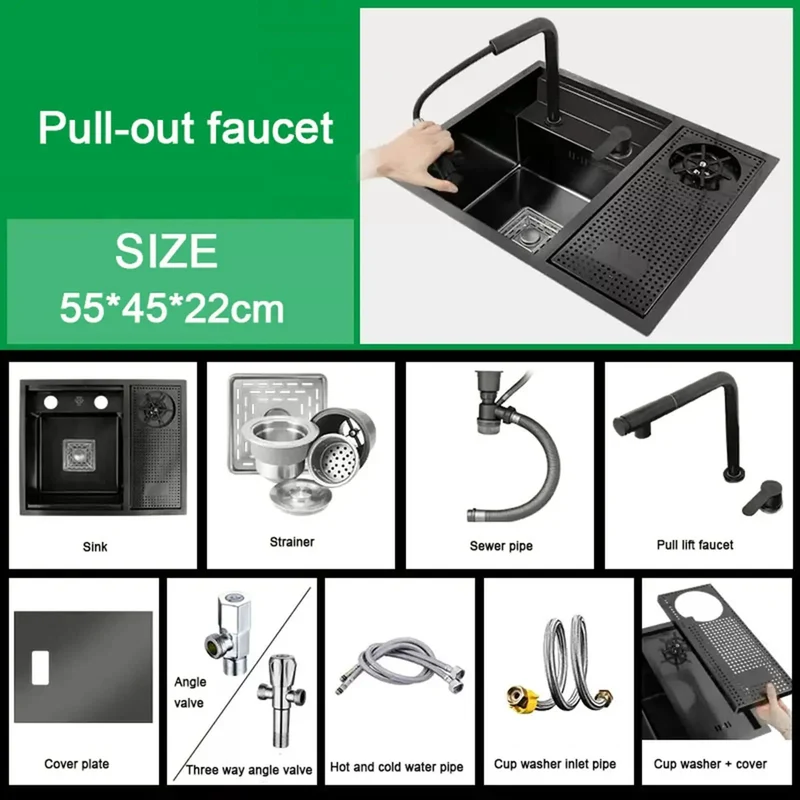 Top Notch Stainless Steel Kitchen Sink Faucet With Slick Pull Down Sprayer No Hassle Setup Durable Hot Cold Mixer Tap Snug Fit Design Legit Quality Build Perfect For Any Home