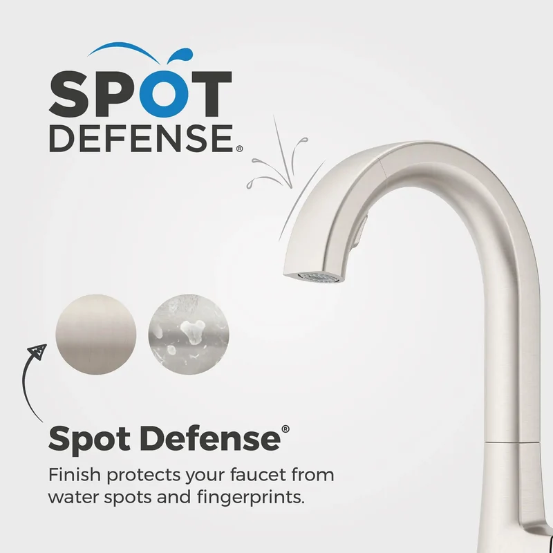Top Shelf Kitchen Faucet With Pull Down Sprayer In Stainless Steel Finish Featuring A High Arc Spout Dual Stream And Spray Switches And A Rock Solid Self Aligning Head For Hassle Free Prep Work In Any Modern Home Kitchen Setup