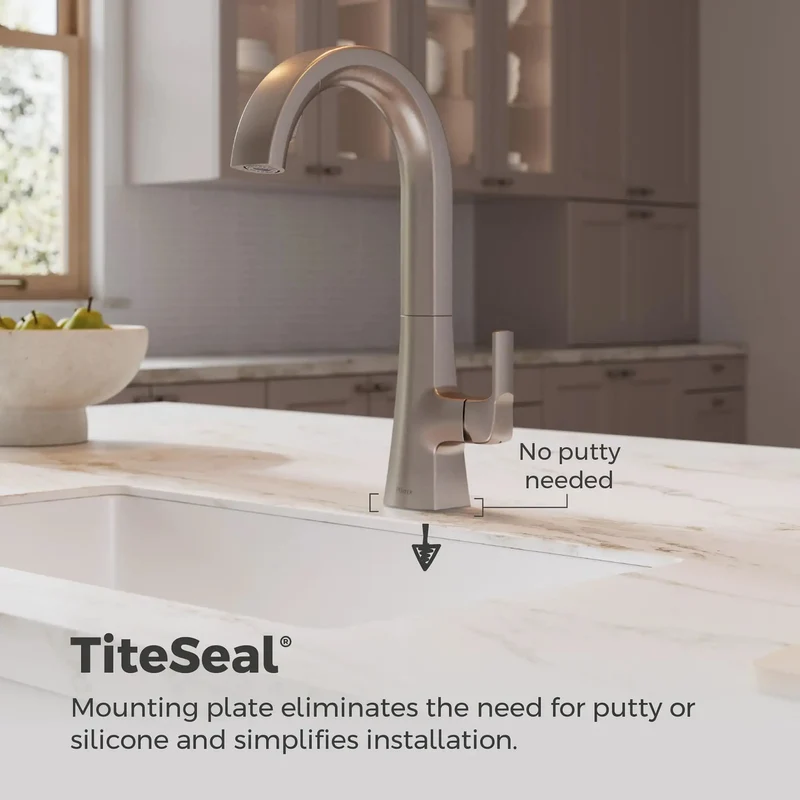 Top Shelf Kitchen Faucet With Pull Down Sprayer In Stainless Steel Finish Featuring A High Arc Spout Dual Stream And Spray Switches And A Rock Solid Self Aligning Head For Hassle Free Prep Work In Any Modern Home Kitchen Setup