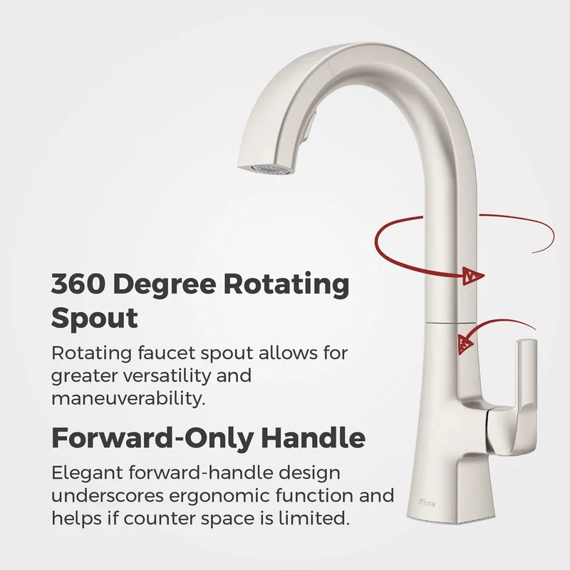 Top Shelf Kitchen Faucet With Pull Down Sprayer In Stainless Steel Finish Featuring A High Arc Spout Dual Stream And Spray Switches And A Rock Solid Self Aligning Head For Hassle Free Prep Work In Any Modern Home Kitchen Setup