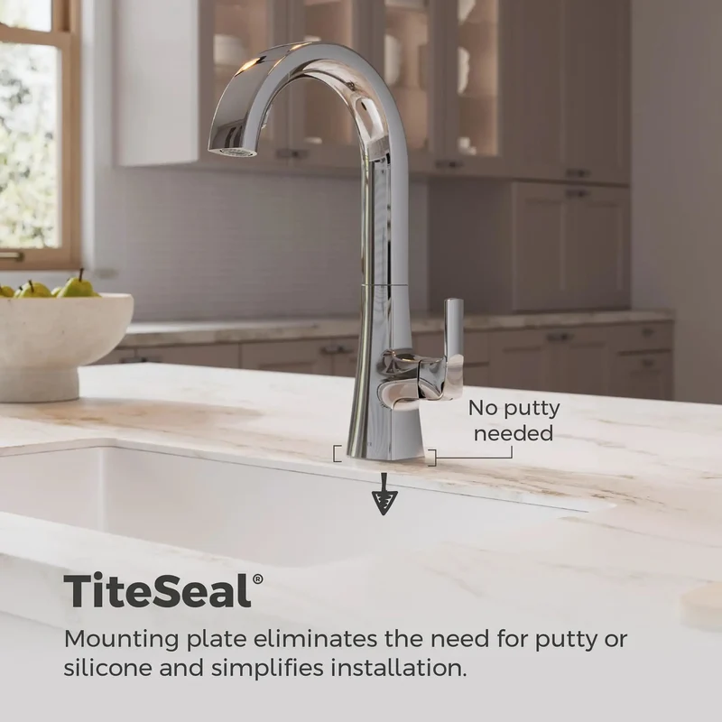 Heavy Duty High Arc Kitchen Faucet With Slick Chrome Polish Pull Down Handheld Sprayer Featuring Rock Solid Magnetic Dock Auto Align Tip And Fast Stream Spray Switch For Busy Counter Top Cooking