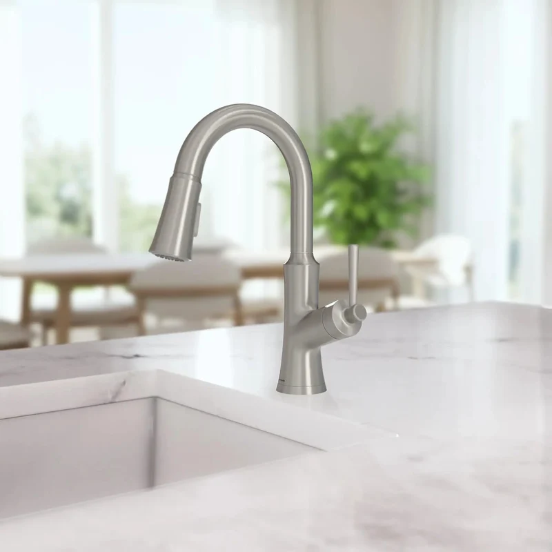 Killer Pull Down Kitchen Faucet Featuring Slick Magnetic Docking Spray Head And Ultra Tough Scratch Resistant Stainless Steel Finish Single Handle Design Smooth Glide Motion Effortless Daily Washes Modern Transitional Vibe
