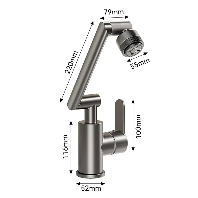 Heavy Duty Kitchen Faucet Extender Spins Smooth 360 Degrees With Flexible Retractable Arm Finished In Sleek Matte Black Makes Sink Chores A Breeze And Saves Gobs Of Counter Space