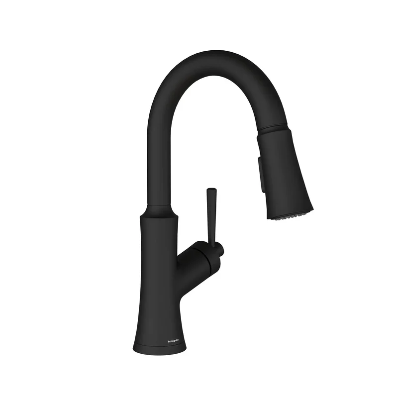 Slick Pull Down Kitchen Faucet Featuring Magnetic Spray Head And Smooth One Handle Control Top Shelf Matte Black Finish High Arc Swivel Spout Makes Sink Maintenance A Total Breeze