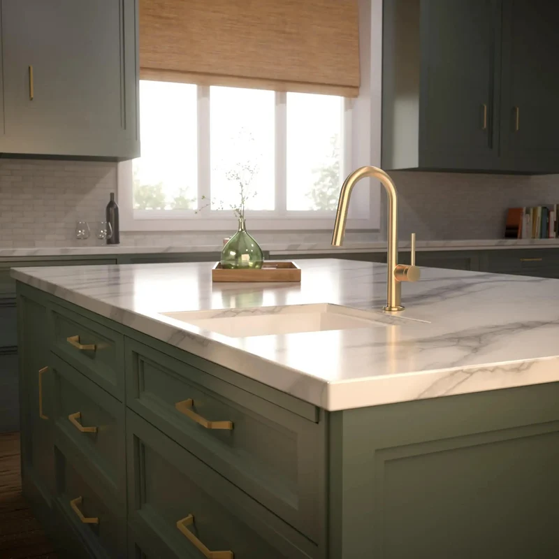 Modern High Arc Kitchen Faucet Featuring A Smooth Magnetic Pull Down Spray Head One Handle Switch And Slick Brushed Bronze Finish For Zero Hassle Cleaning And Total Kitchen Flex