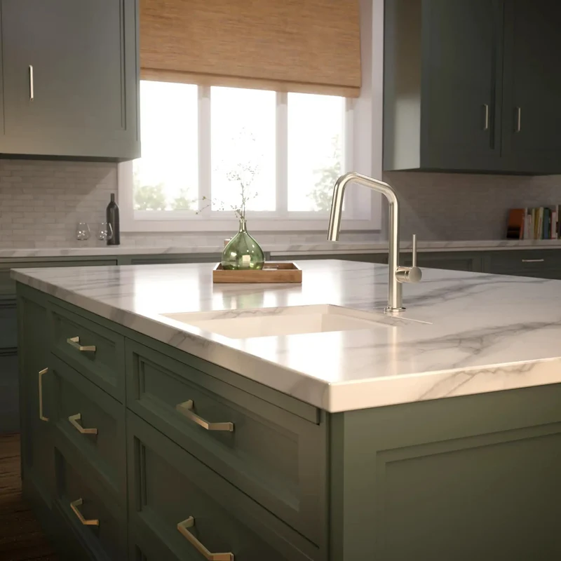 Top Tier Pull Down Kitchen Faucet Featuring Magnetic Hand Sprayer And No Sweat Single Handle Lever Finished In Premium Polished Nickel For Chef Ready Daily Kitchen Cleaning