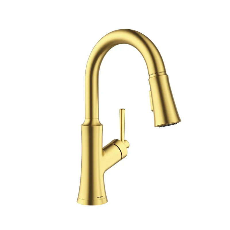Top Shelf Slick Single Handle Pull Down Kitchen Faucet Featuring Strong Magnetic Docking Sprayer And Heavy Duty Brushed Gold Finish Crafted For Everyday Flex And Zero Sweat Kitchen Upgrades