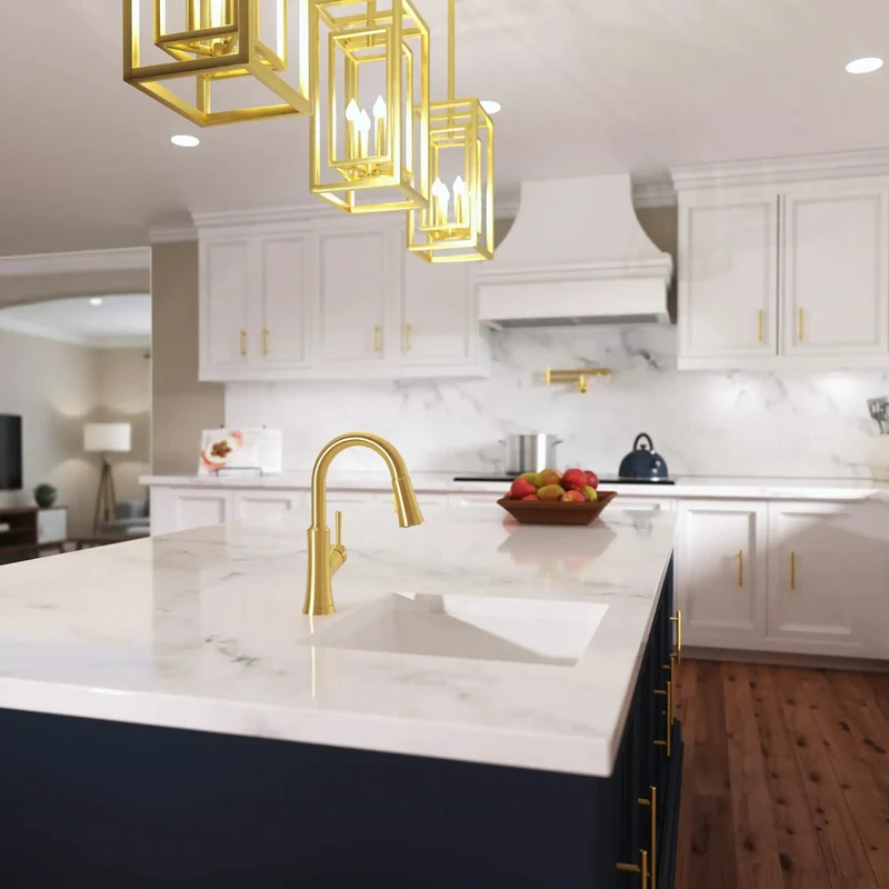 Top Shelf Slick Single Handle Pull Down Kitchen Faucet Featuring Strong Magnetic Docking Sprayer And Heavy Duty Brushed Gold Finish Crafted For Everyday Flex And Zero Sweat Kitchen Upgrades