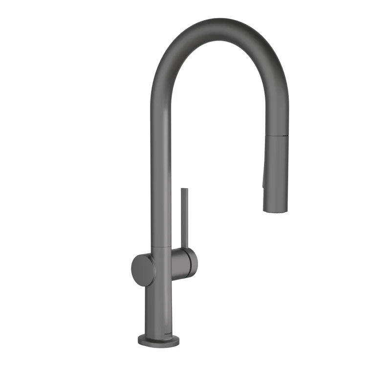 Sleek Brushed Black Chrome Pull Down Kitchen Faucet With Magnetic Hand Sprayer Single Lever Handle High Arch Spout And Total Flex Game Changing Daily Cleanup
