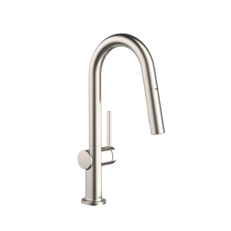 Sleek Pull Down Kitchen Faucet with Magnetic Handspray and High Arc Spout Featuring One Handle Operation and Rugged PVD Stainless Steel Finish That Slays Scratches for a Modern Minimalist Vibe in Your Kitchen Sink Setup