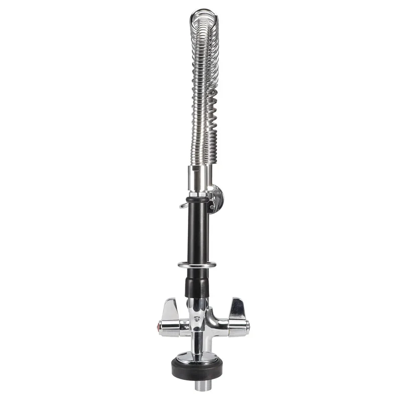 Pro Grade Commercial Kitchen Faucet Featuring Hella Sturdy Die Cast Brass Body Super Slick Pull Down Hose Sprayer And Zero Fuss 360 Degree Swivel Flow In Polished Chrome