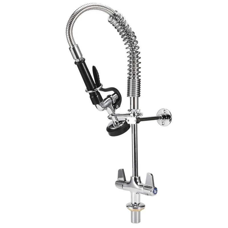 Pro Grade Commercial Kitchen Faucet Featuring Hella Sturdy Die Cast Brass Body Super Slick Pull Down Hose Sprayer And Zero Fuss 360 Degree Swivel Flow In Polished Chrome