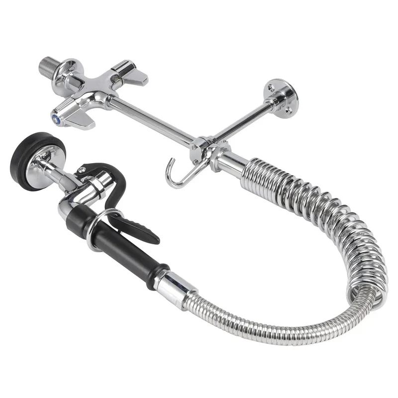 Pro Grade Commercial Kitchen Faucet Featuring Hella Sturdy Die Cast Brass Body Super Slick Pull Down Hose Sprayer And Zero Fuss 360 Degree Swivel Flow In Polished Chrome