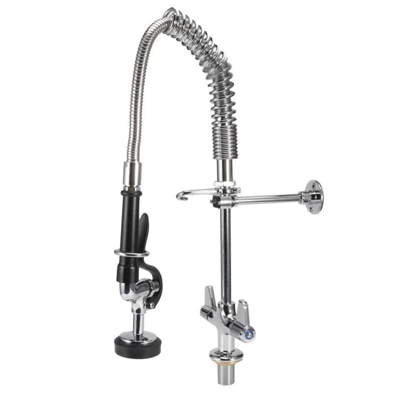 Pro Grade Commercial Kitchen Faucet Featuring Hella Sturdy Die Cast Brass Body Super Slick Pull Down Hose Sprayer And Zero Fuss 360 Degree Swivel Flow In Polished Chrome