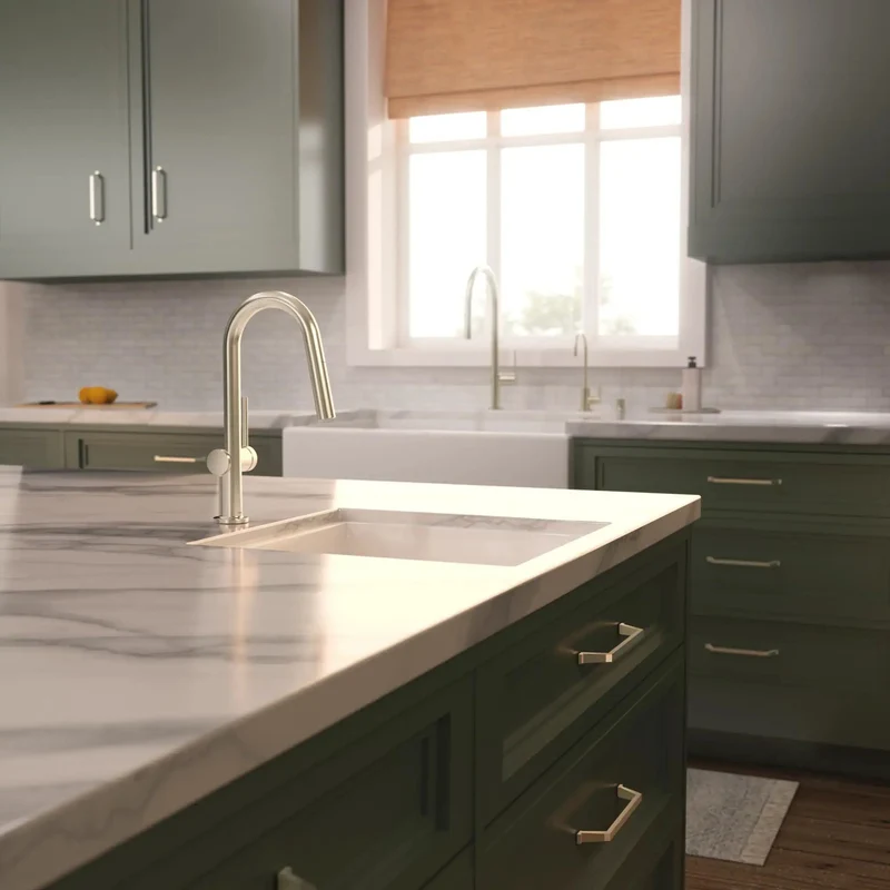 Top Tier Pull Down Kitchen Faucet with Magnetic Hand Sprayer and Smooth Single Handle Operation Boasting High Arch Spout in Sleek Polished Nickel Finish That Delivers Fresh Updates and Zero Hassle Sink Cleaning Daily