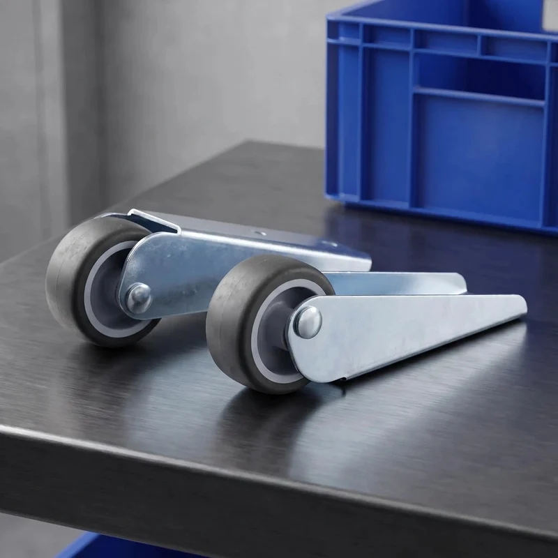 Five Heavy Duty Side Mount Caster Wheels With Super Smooth Rubber Rollers For Fixing Sagging Wooden Gates And Drooping Doors Or Furniture Trundles With Zero Fuss Installation And Badass Floor Gliding Performance