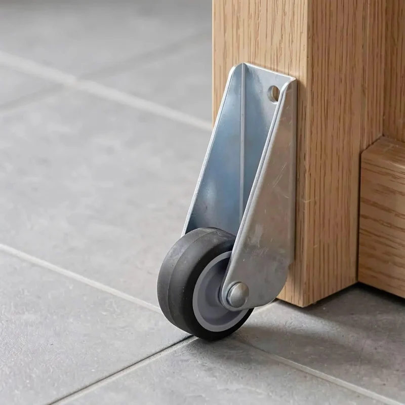 Five Heavy Duty Side Mount Caster Wheels With Super Smooth Rubber Rollers For Fixing Sagging Wooden Gates And Drooping Doors Or Furniture Trundles With Zero Fuss Installation And Badass Floor Gliding Performance