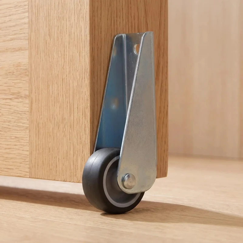 Five Heavy Duty Side Mount Caster Wheels With Super Smooth Rubber Rollers For Fixing Sagging Wooden Gates And Drooping Doors Or Furniture Trundles With Zero Fuss Installation And Badass Floor Gliding Performance