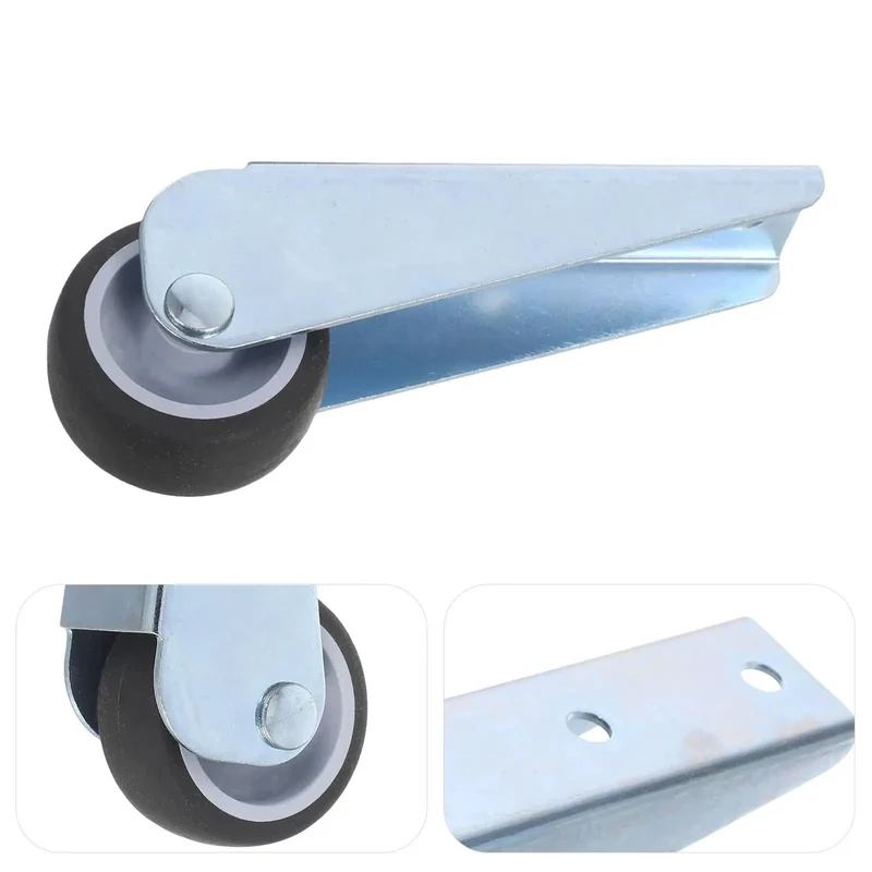 Five Heavy Duty Side Mount Caster Wheels With Super Smooth Rubber Rollers For Fixing Sagging Wooden Gates And Drooping Doors Or Furniture Trundles With Zero Fuss Installation And Badass Floor Gliding Performance