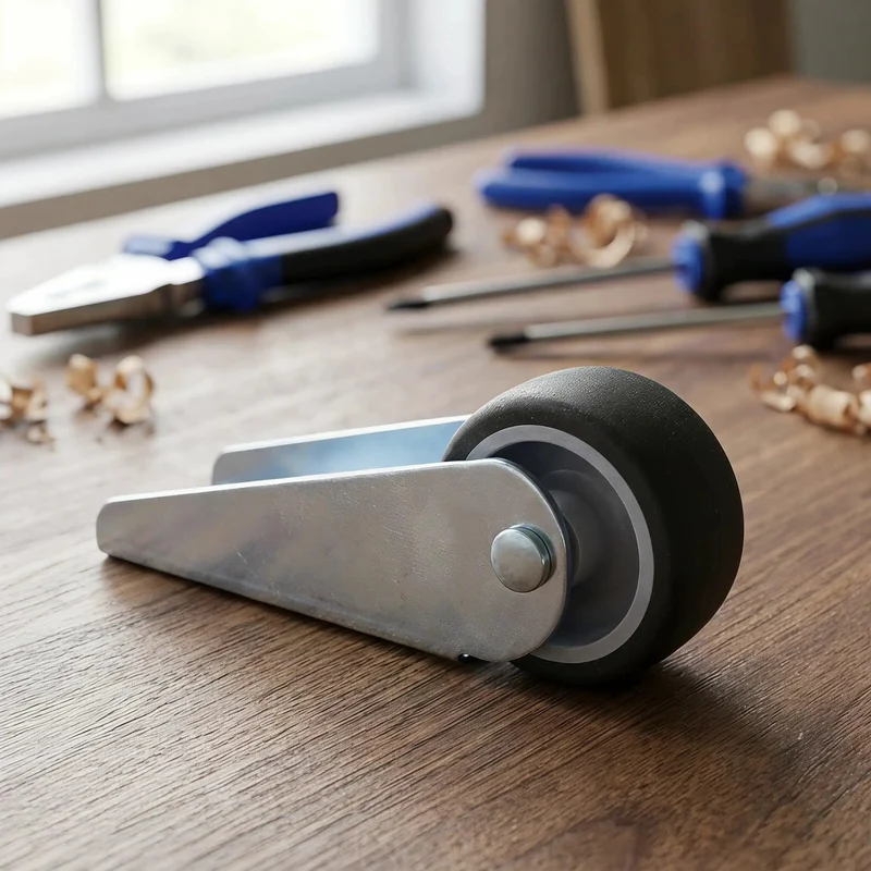 Five Heavy Duty Side Mount Caster Wheels With Super Smooth Rubber Rollers For Fixing Sagging Wooden Gates And Drooping Doors Or Furniture Trundles With Zero Fuss Installation And Badass Floor Gliding Performance