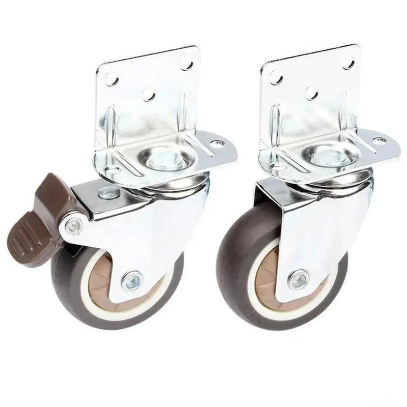 Silky Smooth Silent Furniture Casters Heavy Duty TPE Swivel Wheels With Brake For Hardwood Floors Office And Nursery Mute Floor Savers Just Roll Right Along