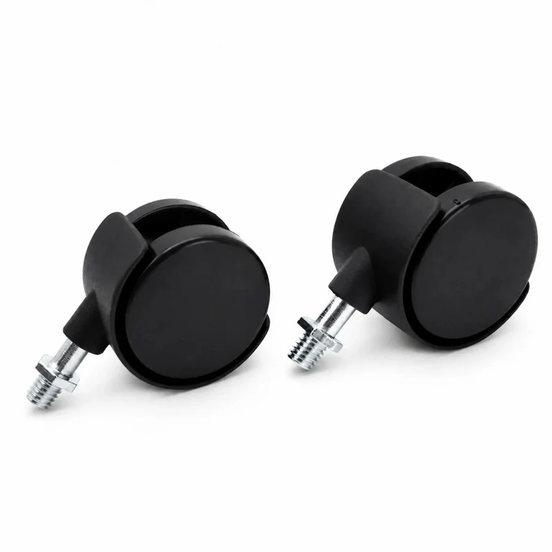 Butter Smooth Plastic Swivel Casters With Brakes Two Piece Set Glides Effortlessly On Tile And Carpet And Laminate Replaces Broken Feet For Oil Radiators
