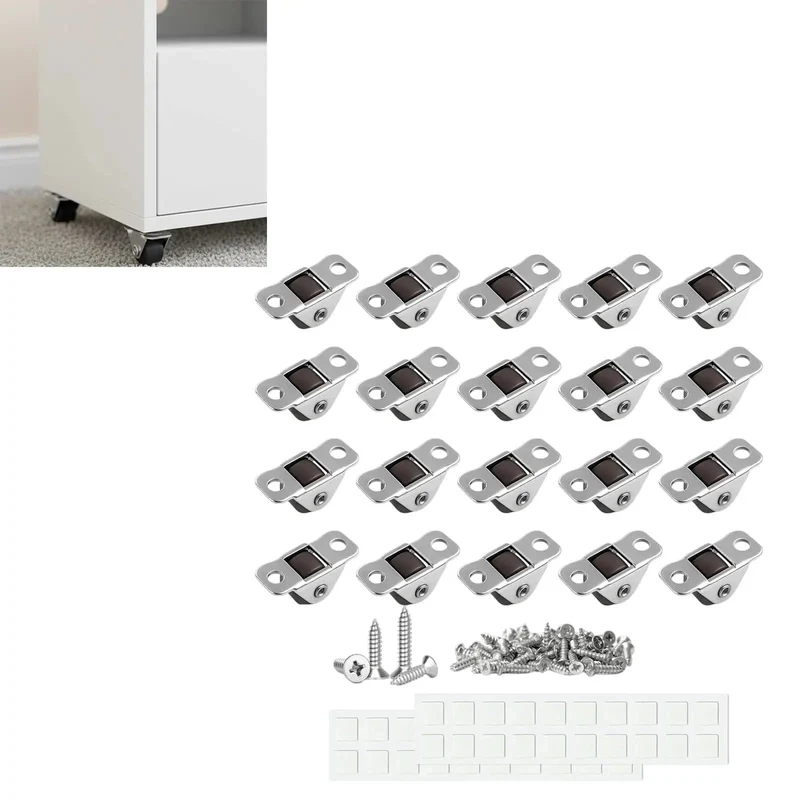 Silent Glide Small Furniture Casters With Built Tough Steel Bases Whisper Quiet Chair Rollers No Sweat Bottom Mount Slip On Wheels Effortless Floor Mobility Solution 20 Pack